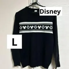 ミッキーマウス柄 ニットセーター 長袖