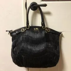 コーチ☆マディソン ギャザード レザー 2wayバック