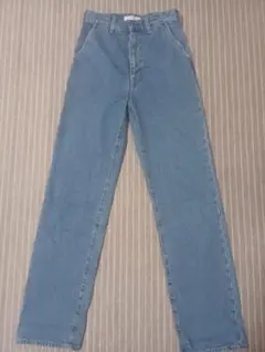 マウジー ハイウエスト ストレートデニム　25