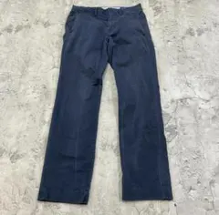 ラルフローレン　刺繍　ワンポイント　ポロチノ　チノパン　古着　ネイビー