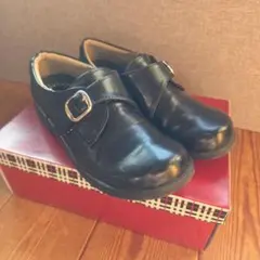 子供用 21.5～22cm TOPVALU 黒 バックル付きフォーマルシューズ