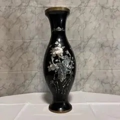 値下げ⬇️【ヴィンテージ】真鍮 螺鈿細工 大型 飾り壺 花瓶