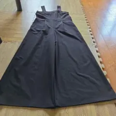 ブラックサロペット ワイドレッグ