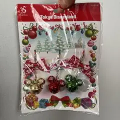 ミッキーマウス ベル 3個セット 2018年　クリスマスストラップ