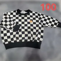 ルルモーメント チェッカーパターン トレーナー 100cm