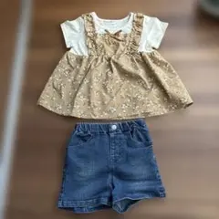 Matericl Blue bis 花柄トップス＆ショートパンツセット 120