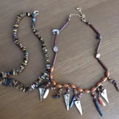 ビーズネックレス＊美品＊２本セットで