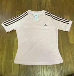 adidas Originals パイル地 半袖Tシャツ ピンク XSのサムネイル