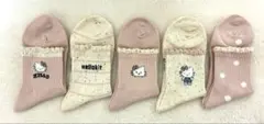 かわいい猫柄ソックス5足セット