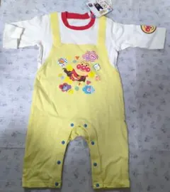 【新品】70cm　アンパンマン長袖ロンパース /黄色