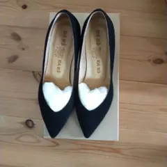 ça va ça va ブラックパンプス 23.0