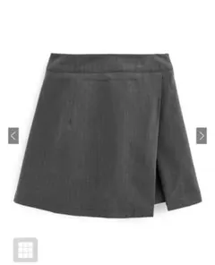 GRL インパン裏地付きラップ風ミニスカート ai86 グレー タイト
