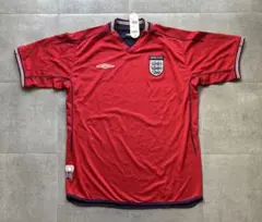 UMBROアンブロ　イングランド代表アウェイユニフォーム　ベッカム 希少XL】UMBRO×イングランド代表ベッカム/98年ユニフォームAWAY