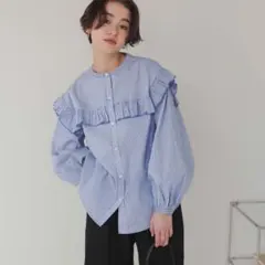 【即日発送】titivate ボリュームスリーブフリルブラウス Mサイズ