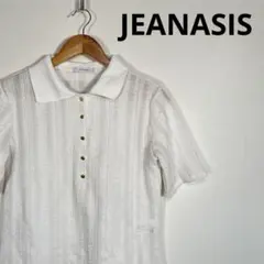 JEANASIS ジーナシス　シアー ポロニット　ホワイトFのサムネイル