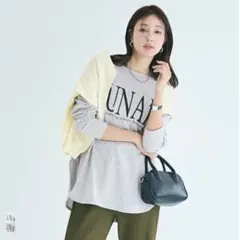 coca ボートネックロゴロングTシャツ