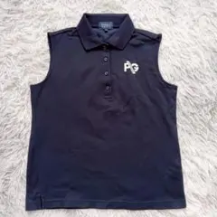 パーリーゲイツ PEARLY GATES ノースリーブポロシャツ 黒 サイズ1
