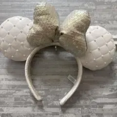 ディズニー カチューシャ ホワイト キルティング