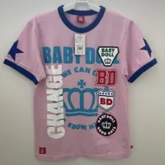 【新品・タグ付き】BABYDOLL ベビードール リンガー Tシャツ ピンク Mのサムネイル