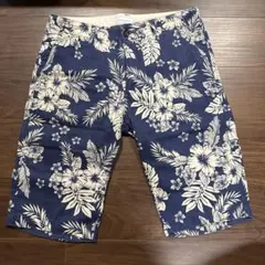 BACK NUMBERフローラル柄ショートパンツ ネイビーのサムネイル
