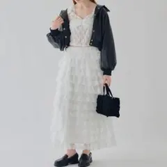 treat ürself girly lace frill long skirtのサムネイル