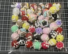ぽ*ん様 多色ペイントプラスチックビーズ約45個