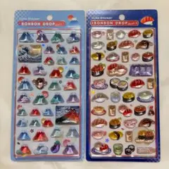 【国内正規品♪】和柄 富士山 お寿司 ボンボンドロップシール 2種セット