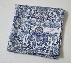 신품 미사용 LIBERTY リバティ ハンカチ 大判ブルー系