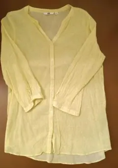 UNIQLO コットン イエロー 五分袖 チュニック L