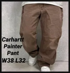 カーハート　ダックペインターパンツ　ブラウン　ビックサイズ　W38 L32