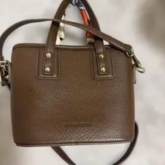 ブラウン ショルダーバッグ スカーフ付き