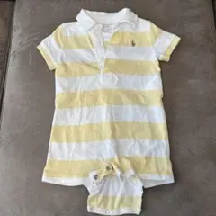 Ralph Lauren ポロロンパース イエローボーダー 70のサムネイル