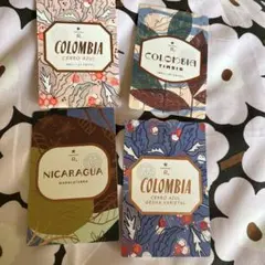 【スタバ リザーブ】日本限定コーヒー紹介カード　　4枚セット　コロンビア
