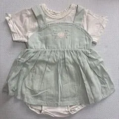 バースデイ Cottoli コトリ Tシャツ ロンパース ミント グリーン