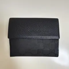 GUCCI グッチ GGキャンバス 二つ折り財布 ブラックのサムネイル