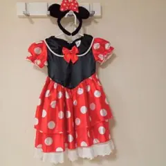 ディズニー　ミニーマウス コスチューム ドレス 子供用　カチューシャ