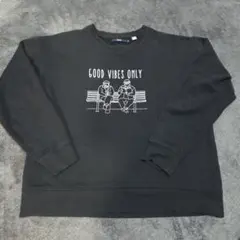 スウェット トレーナー ブラック　Ciaopanic　秋　黒