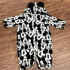 ◎Disney フリース 50-70cm 長袖ロンパース ミッキー 男女兼用