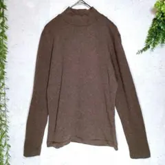 無印良品　カットソー 【M】 茶　ハイネック　長袖