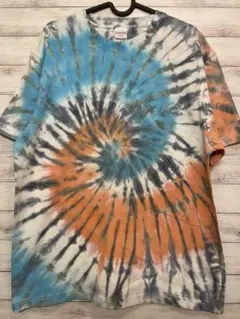 タイダイ染め⭐️Tシャツ　青空夕陽色　L