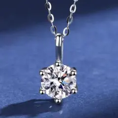 【匿名発送】ネックレス 一粒 人工ダイヤ 一粒ダイヤ ネックレス　シルバー