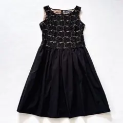 エムズグレイシー ノースリーブ ワンピース レース 切替 フレア 40