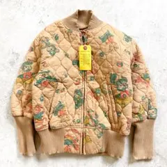 新品未使用　あちゃちゅむムチャチャ　キルティングジャケット　総柄　動物　XL 綿