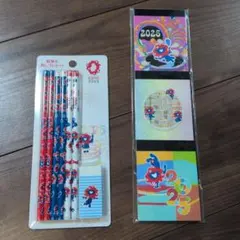 【公式ストア】ミャクミャク 鉛筆6本＆消しゴム＋メモ帳3Pセット