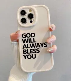 iPhone15ケース スマホケース Apple アイボリー ソフトケース ロゴ