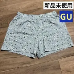 GU ショートパンツ　花柄　水色　新品未使用