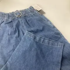 女の子　長　ズボン　パンツ　ボトムス　ハイウエスト　ハイドパンツ　150