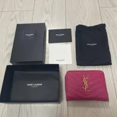 SAINT LAURENT 二つ折り財布 ピンクのサムネイル