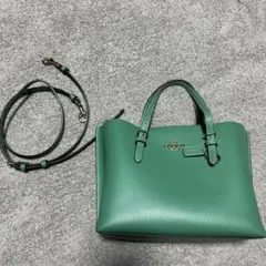 COACH グリーン ショルダーバッグ