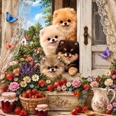 新柄‼️犬柄【322】限定パネル生地